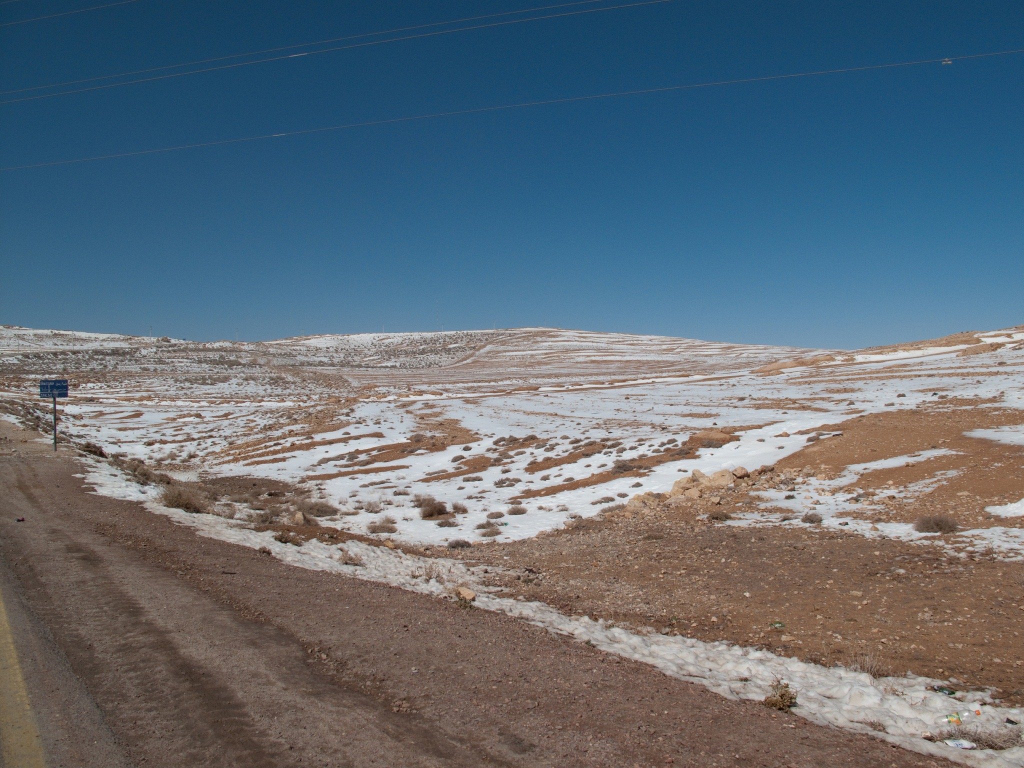 Schnee in Jordanien