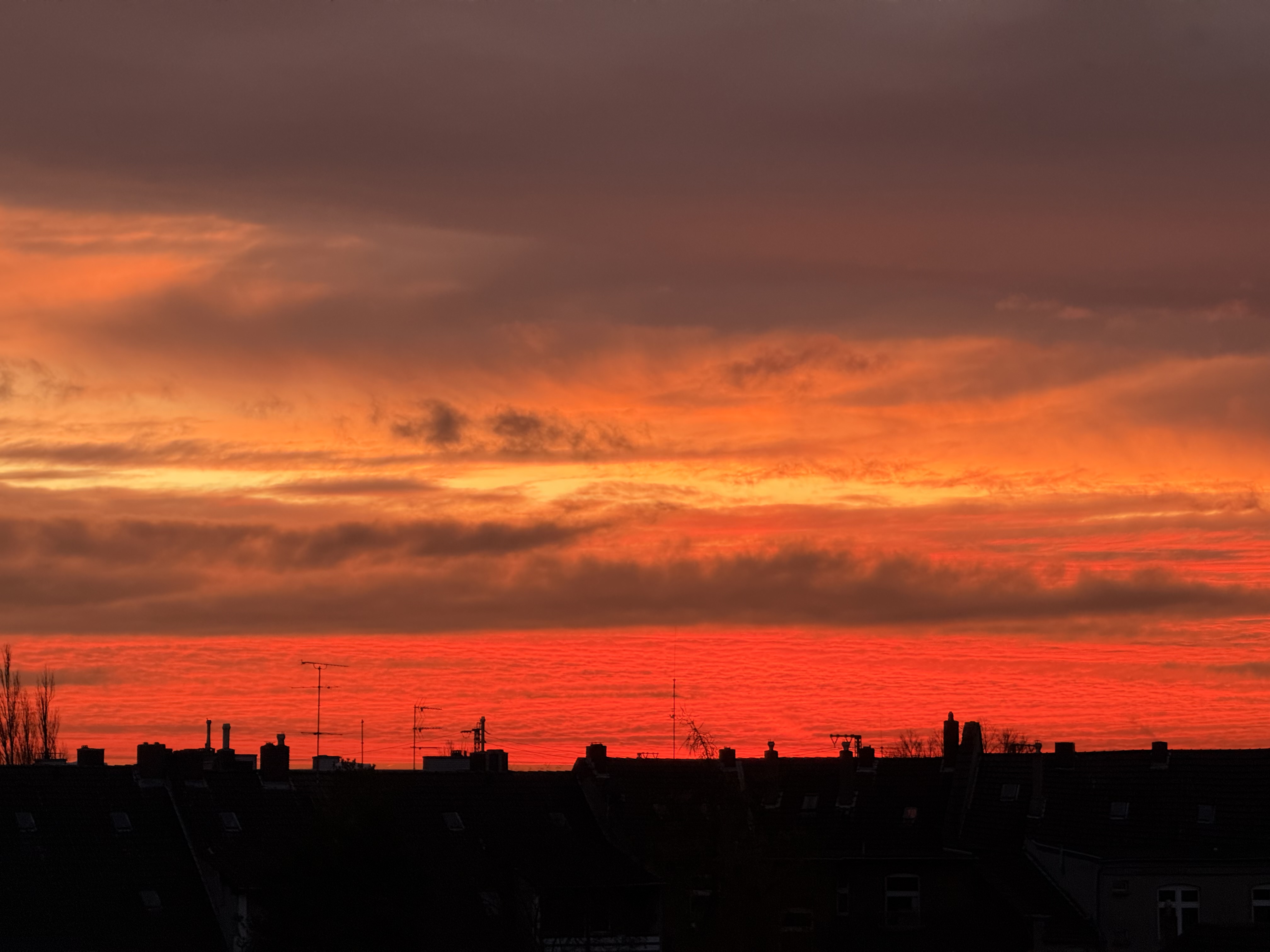 Sonnenaufgang in Düsseldorf